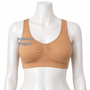SKIMS Seamless Sculpt Scoop Neck  Bralette Wireless Unlined Shaping Bra BRONZE L